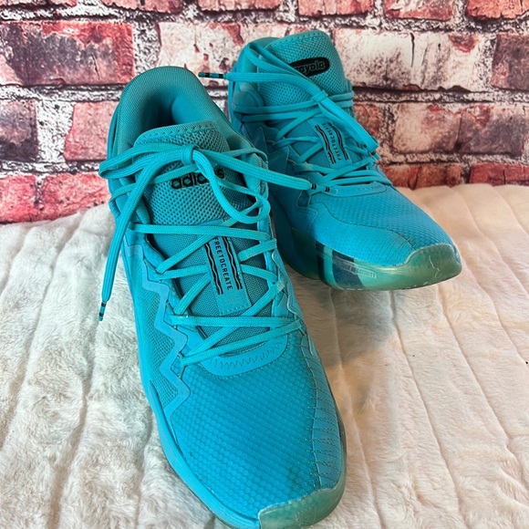 Adidas D.O.N. Issue #2 Crayola Signal Cyan Basketball Sneakers